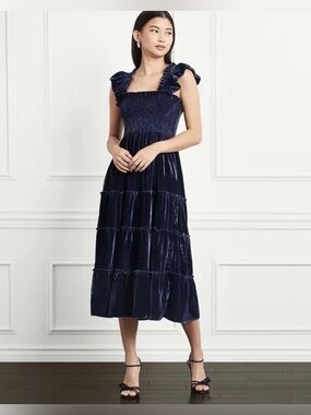 Hill House Ellie Nap Dress in Navy Velvet